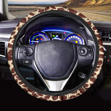 Giraffe Print Car Steering Wheel Cover - Wnkrs