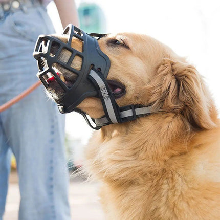 Muselière respirante anti-aboiement pour chiens de moyennes et grandes races