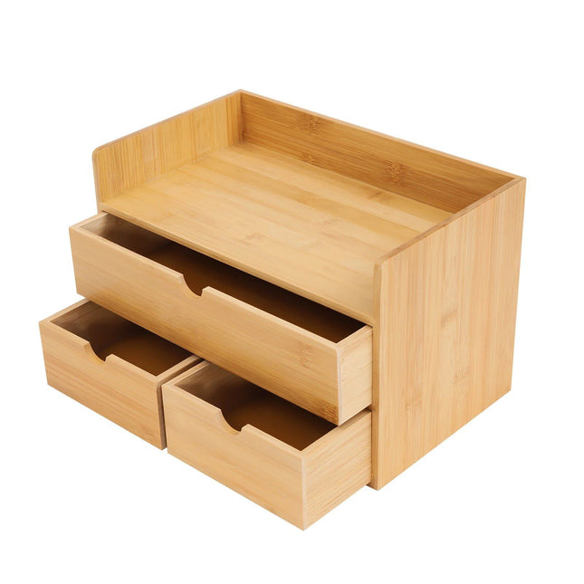 Original Bamboo 3-Drawer Desk Organizer - Wnkrs