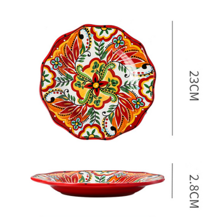 Underglaze Ceramic Tableware Bohemian Household Dishes - Wnkrs