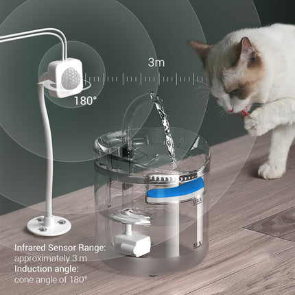 Fontaine à eau automatique pour chat avec capteur de 2 L