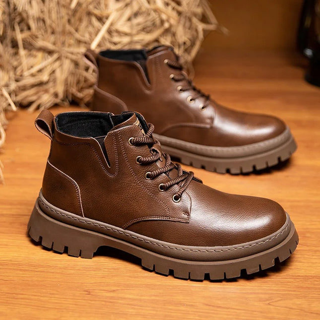 Botines de piel estilo británico vintage