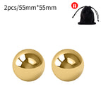 2pcs 55mm gold