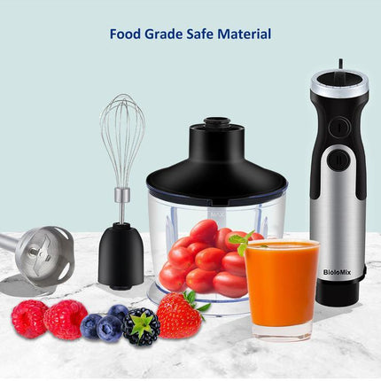 1200W 5-in-1 Immersion Hand Stick Blender with Whisk, Chopper, and Smoothie Cup