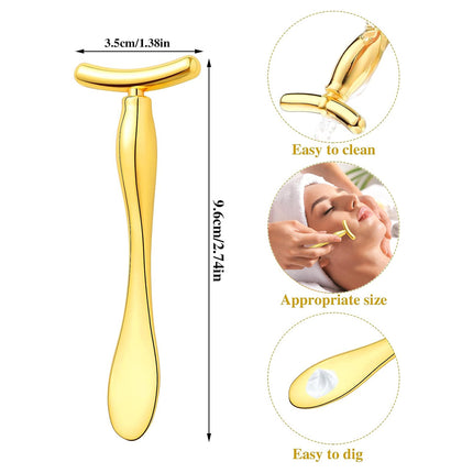 Aplicador de crema para ojos y masajeador facial de metal