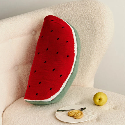 Almohada suave con diseño de frutas adorables: lindo cojín decorativo para el sofá y la cama