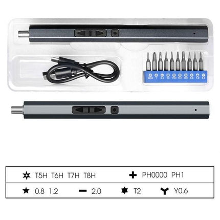 High-Efficiency Cordless Screwdriver Kit with LED Light and Type-C Fast Charging - Wnkrs