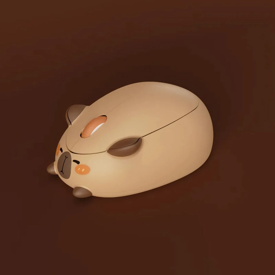Cute Cat Capybara Wireless Mouse – Ergonomic Mini Optical Mouse for Office and Gaming