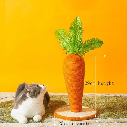 Delightful Carrot Sisal Cat Scratching Post - Wnkrs