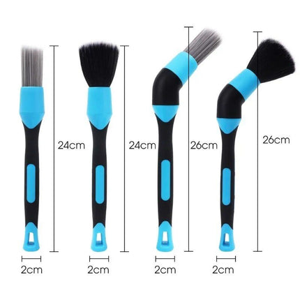 Universal Car Interior Detailing Brushes - 4-in-1 Multi-Style Cleaning Kit - Wnkrs