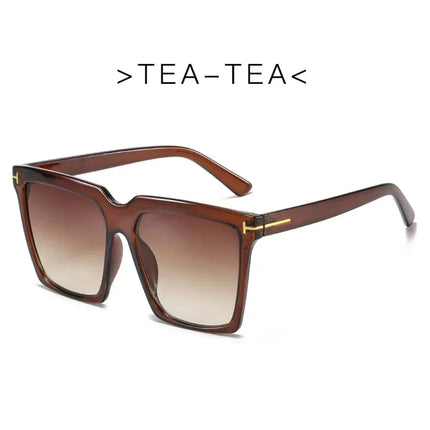 Chic Oversized Square Sunglasses for Women - UV400 Gradient Lenses