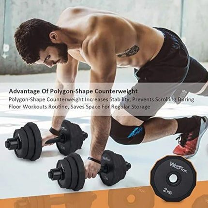 66 LBS Adjustable Cast Iron Dumbbell Set - Wnkrs