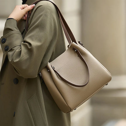 Sac fourre-tout d'hiver en cuir véritable en édition limitée