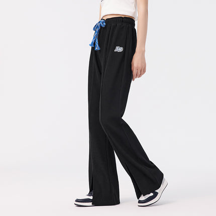 Pantalon évasé tendance fendu pour femme