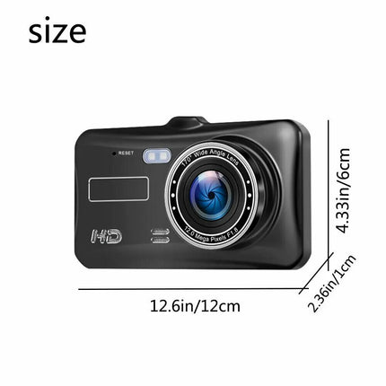 1080P Full HD Dual Dash Cam with Night Vision and 170° Wide-Angle Lens