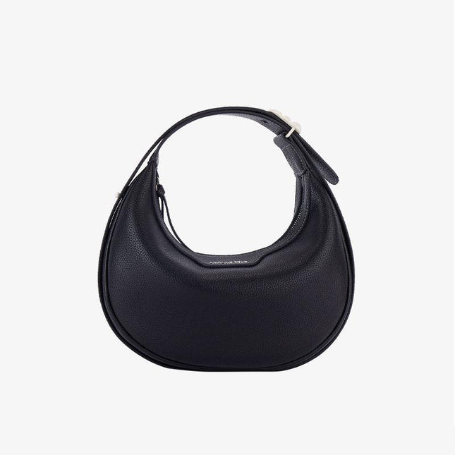 Bolso bandolera elegante de piel con forma de media luna: suave y elegante