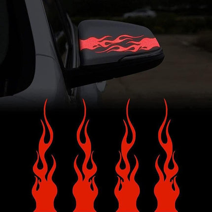 Flame Design Reflective Safety Tape for Cars and Motorcycles - Wnkrs