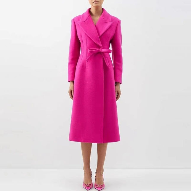 Fashion Women's Woolen Coat - Elegant Autumn Overcoat