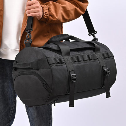 Sac de randonnée de camping en plein air de grande capacité pour hommes, sac à bandoulière portable, séparation sèche et humide, rangement pour hommes