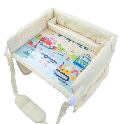 Kids Cartoon Travel Tray - Waterproof Toddler Car Seat Activity Desk - Wnkrs