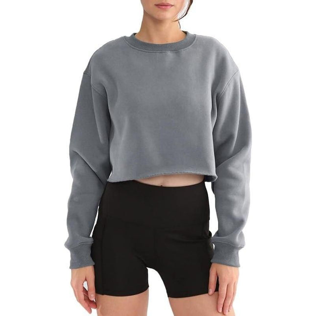 Sweat-shirt oversize chic en mélange de coton et de polyester pour femme