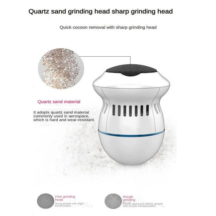 Rechargeable Electric Foot Grinder with Vacuum: USB, Dual-Speed, 6 Grinding Heads - Wnkrs