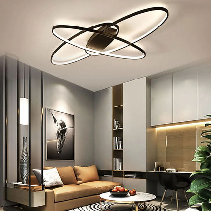 Contemporary Black & White LED Ceiling Light - Wnkrs