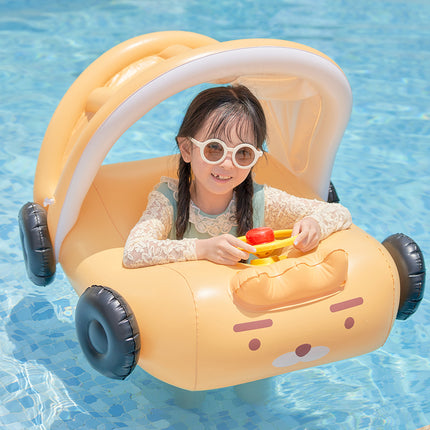 Inflatable Car Style Swimming Seat Ring for Kids