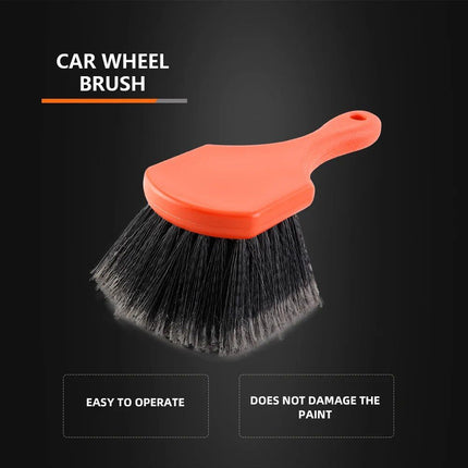 Effortless Wheel Cleaning Brush with Soft Bristles and Ergonomic Handle - Wnkrs