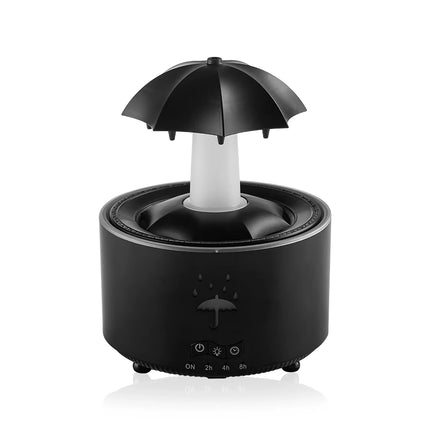 Humidificador de aromaterapia con forma de gota de lluvia giratoria creativa - Nube de niebla colorida