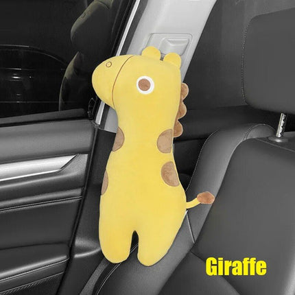 Plush Cartoon Animal Car Seat Belt Covers for Kids: Universal Shoulder Padding Protector - Wnkrs