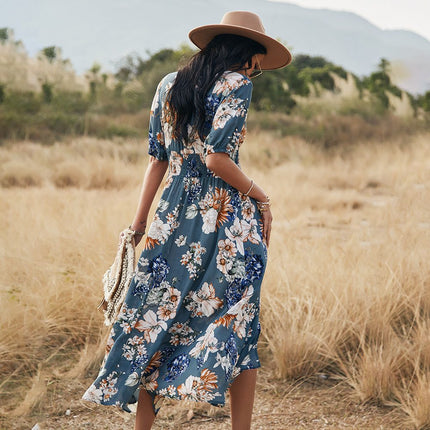 Elegant Summer Printed Maxi Dress