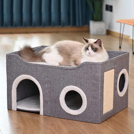 Cama cálida para gatos de invierno