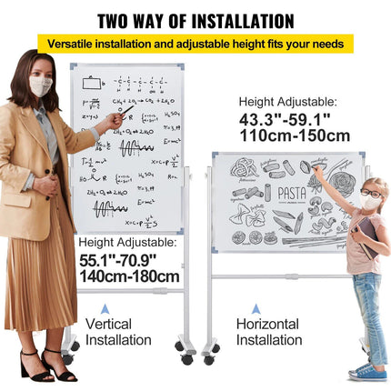 360° Reversible Mobile Dry Erase Board - Wnkrs