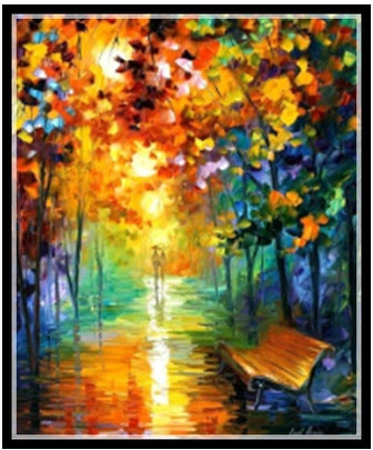 Diamond Painting Square Full Diamond Brick Painting New Living Room Landscape Diamond Cross  Ight View Rainy Night Street Scene - Wnkrs