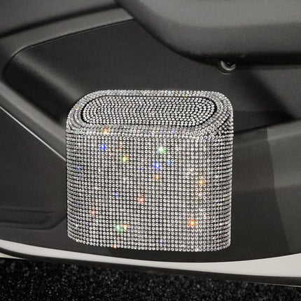 Bling Car Trash Can with Rhinestone Accents - Wnkrs