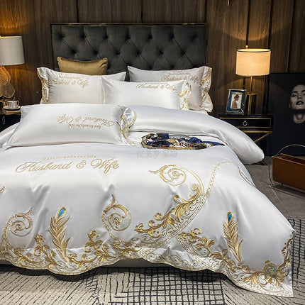 Ice Silk Quilt Sets Bed Sheets Bedding Four-piece Set - Wnkrs