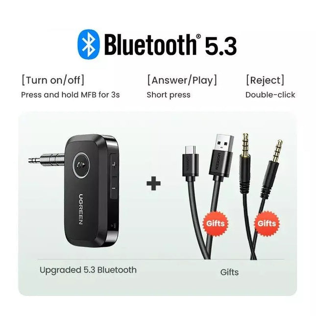 Adaptateur récepteur Bluetooth sans fil pour voiture : profitez de la musique et des appels en mains libres