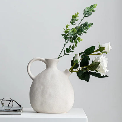 Vase à fleurs en céramique de style nordique pour la décoration de la maison et du mariage