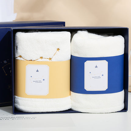Star Embroidered Towel Dry Hair Cap Set Box - Wnkrs