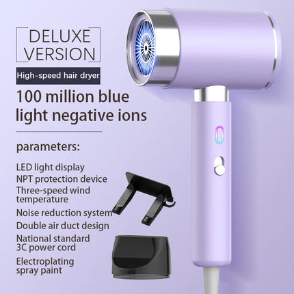 Wireless Rechargeable High-Power Leafless Hair Dryer