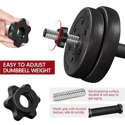 Versatile 66 Lb. Adjustable Dumbbell Set for Full-Body Workouts - Wnkrs