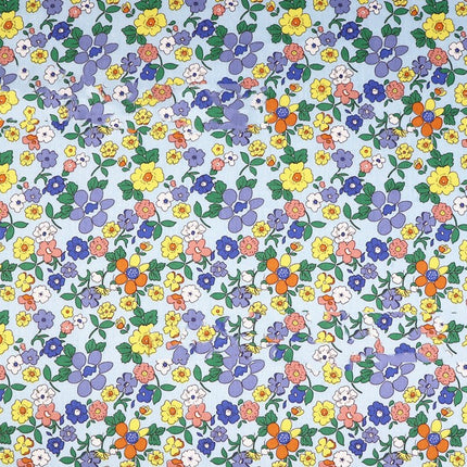 Plant Flower Small Clear Floral Twill Cotton Fabric - Wnkrs