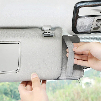 Multi-Pocket Car Sun Visor Organizer with Pen Holder - Wnkrs