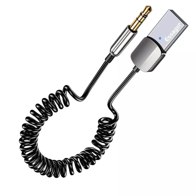 Adaptateur auxiliaire Bluetooth 5.0 Dongle - Kit audio USB vers jack 3,5 mm pour autoradio et chaîne stéréo domestique