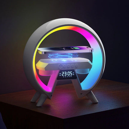 3-in-1 Wireless Charger Stand with Bluetooth Speaker and RGB Night Light - Wnkrs