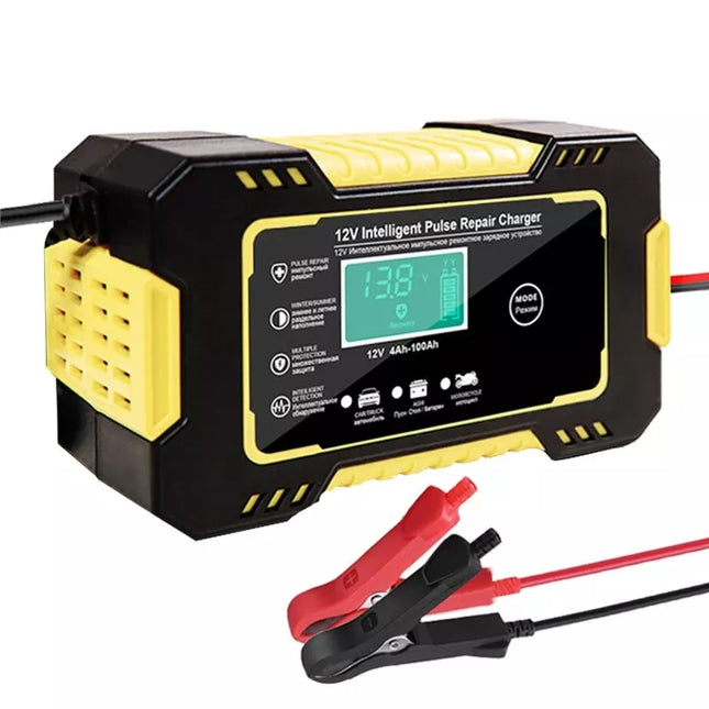 Cargador de batería automático de 12 V con pantalla digital: Power Pulse Repair para baterías de plomo-ácido secas y húmedas