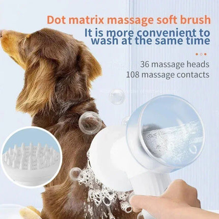 Effortless Pet Bubble Bath Brush: Soothing Massage & Automatic Foaming - Wnkrs