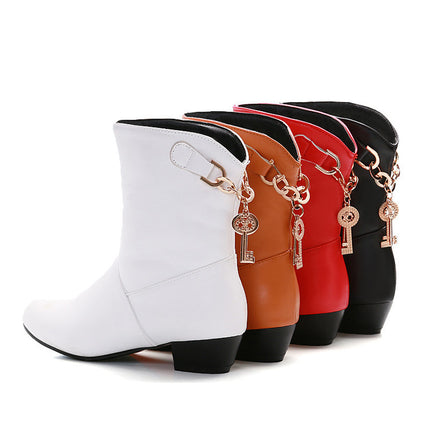 Women's Low-heeled Premium PU Ankle Boots