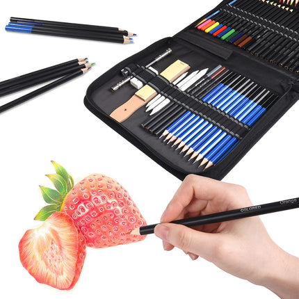 Sketch Drawing Color Pencil Set Charcoal Art Brush Set 72 Piece Painting Set - Wnkrs